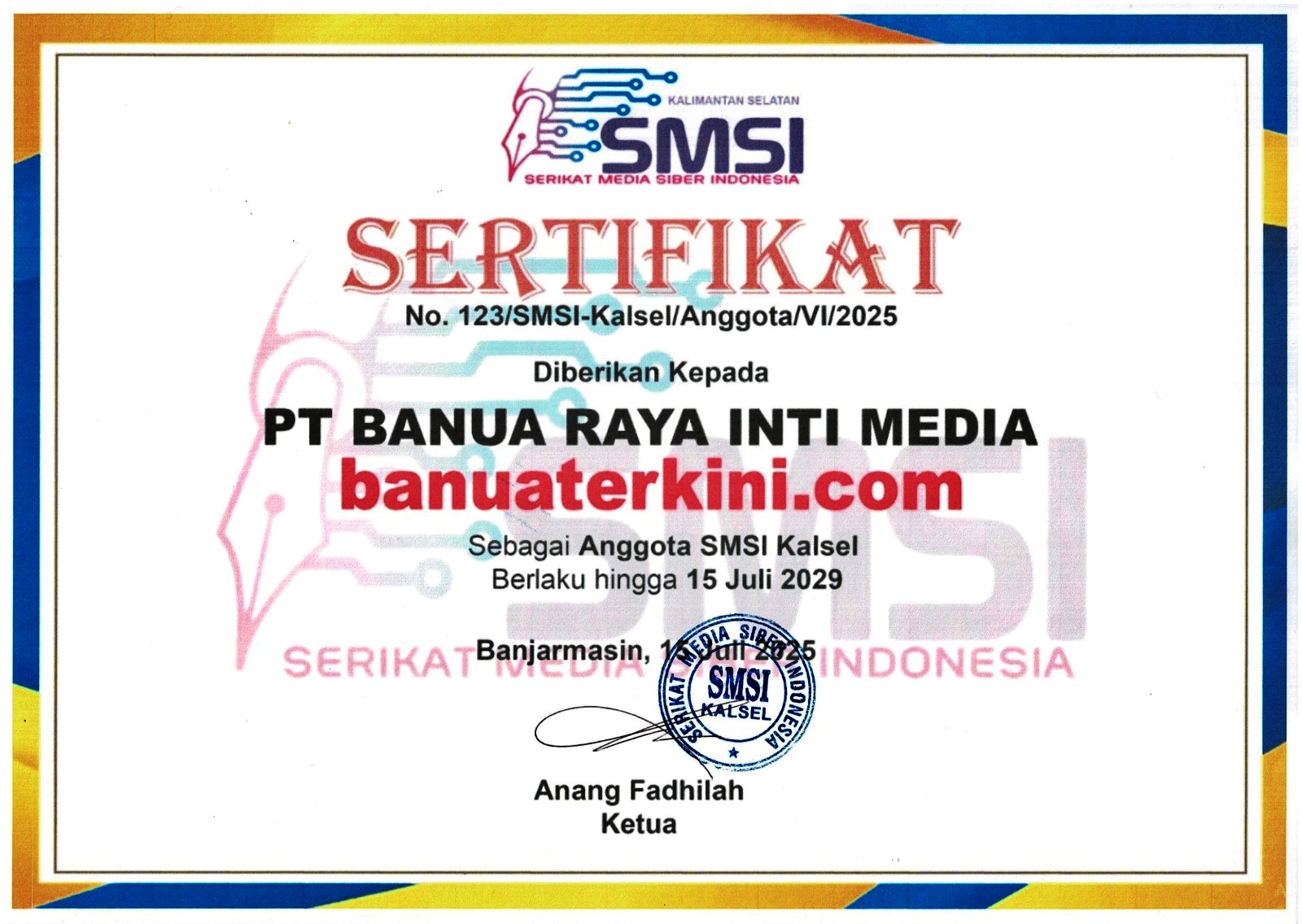 SERTIFIKAT SMSI BANUATERKINI.COM