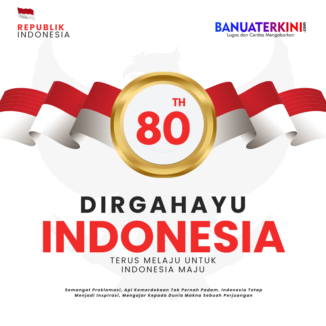 Merah Putih Ilustratif Minimlis Dirgahayu Republik Indonesia HUT RI Konten Instagram